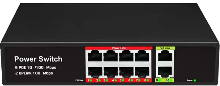 2× uplink RJ45 za enostavno povezovanje omrežja