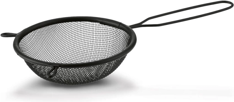 Kovinsko kuhinjsko cedilo 12 cm, črno