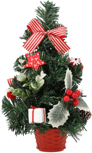 Umetna božična jelka 30 cm v rdečem lončku