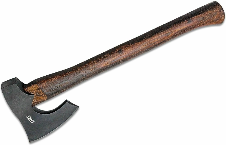 CRKT Freyr sekira 820 g iz ogljikovega jekla z lesenim ročajem