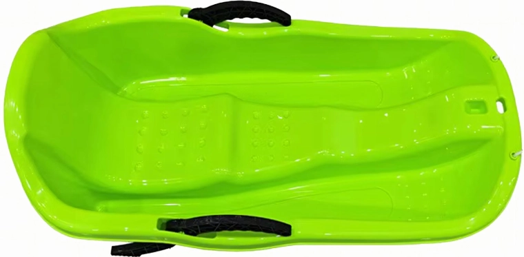 Children's plastic sled with brakes and pull rope