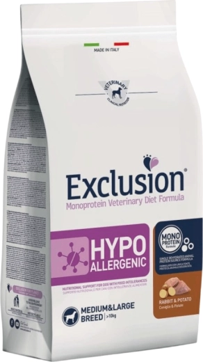 Exclusion Hypoallergenic hrana za pse srednjih in velikih pasem zajec in krompir 2 kg