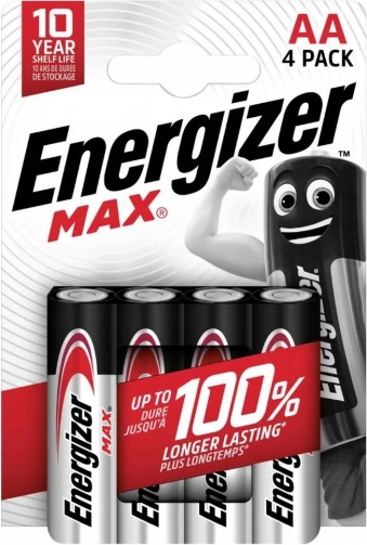 Alkalne baterije LR6/AA Energizer MAX, paket 4 kos