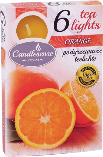 Dišeča čajna svečka Pomaranča, 6 kosov