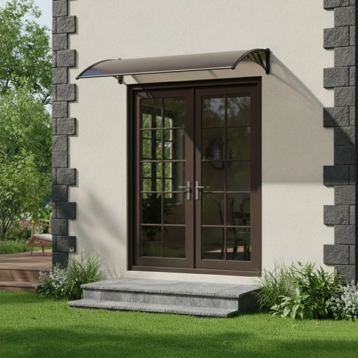 Eleganta zaščita vhoda pred dežjem in soncem