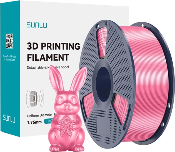 Sunlu PLA+ Silk filament rožnat