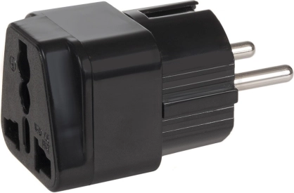 Adapter vtičnica UK na vtič EU univerzalni črn