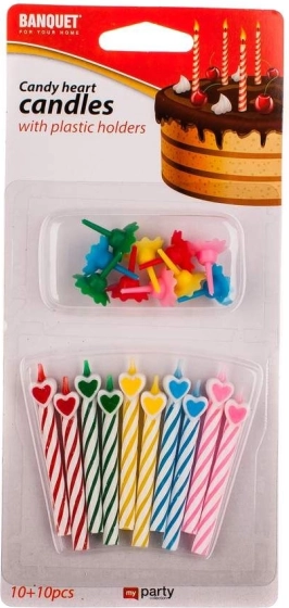 Srčne svečke 10+10 kos