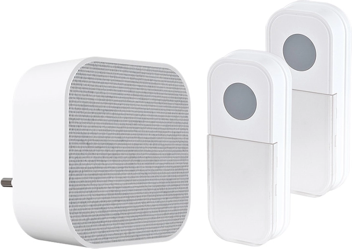 Solight wireless plug-in doorbell with 2 buttons, 180 m, white