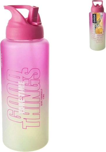 Tritanska steklenica Moly Light 1 l v rožnato-zeleni barvi