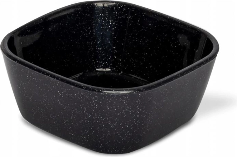 Črna kvadratna posodica za omake/dippe 100 ml 7 × 7 × 3 cm