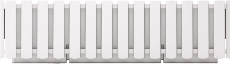 Viseči plastični korito s držalom in zalivanjem 58 cm – belo