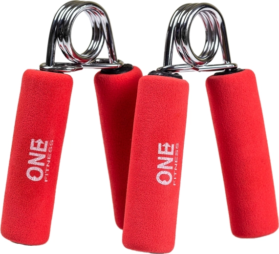 Utež za stisk ONE FITNESS s penastimi ročaji, 2 kosa
