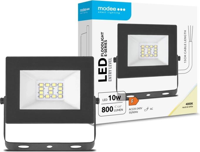 LED reflektor Modee E‑Series Slim 10 W, 800 lm, 120°, nevtralno bela 4000 K