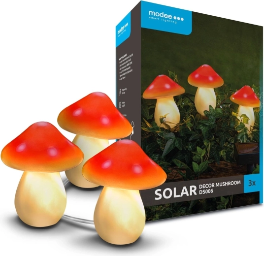 Modee dekorativne solarne LED svetilke v obliki gob, 3 kosi