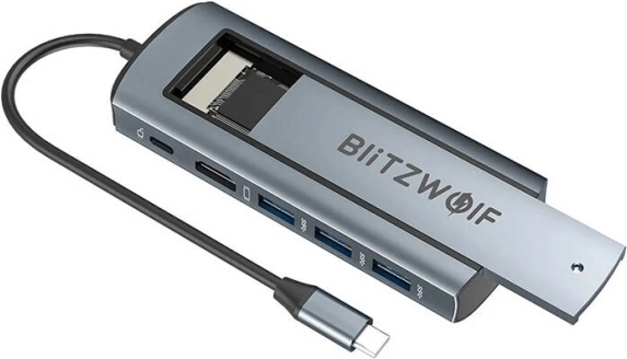 BlitzWolf adapter z USB-C vozliščem za razširitev povezav
