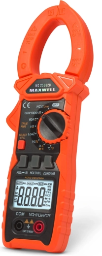 Kleščni multimeter MAXWELL True RMS AC/DC 1000 A z delovno lučko