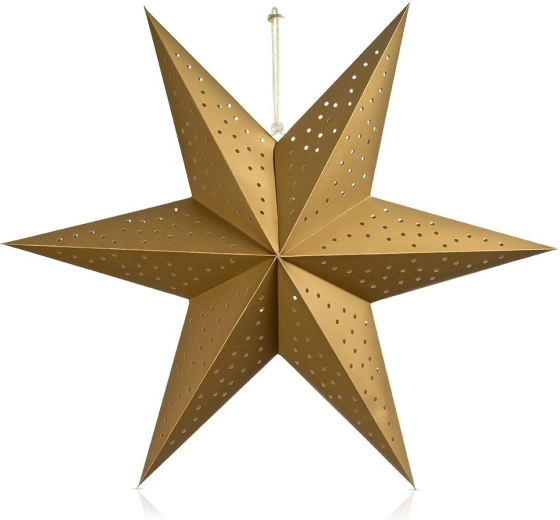 Vilde Gold Paper Perforated Decorative Star 60 cm