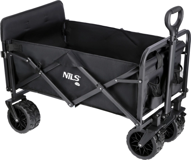Zložljiv kamping voziček NILS Camp črn 160 l
