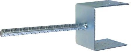 Sidrna noga za zemljo 80 × 80 mm, pocinkana