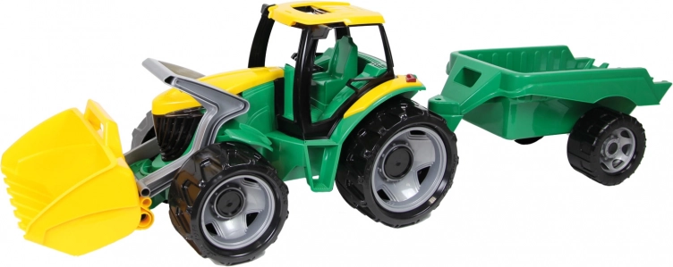 Plastični traktor z nakladačem in prikolico 90 cm