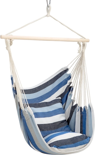 Viseči brazilski stol modre barve