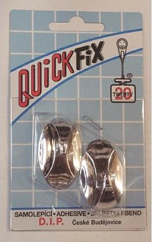 Samolepilni ovalni kavlji, srebrni, 2 kosa