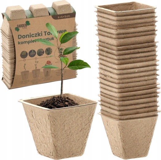 Komplet 72 šotnih lončkov 6 × 6 × 5 cm