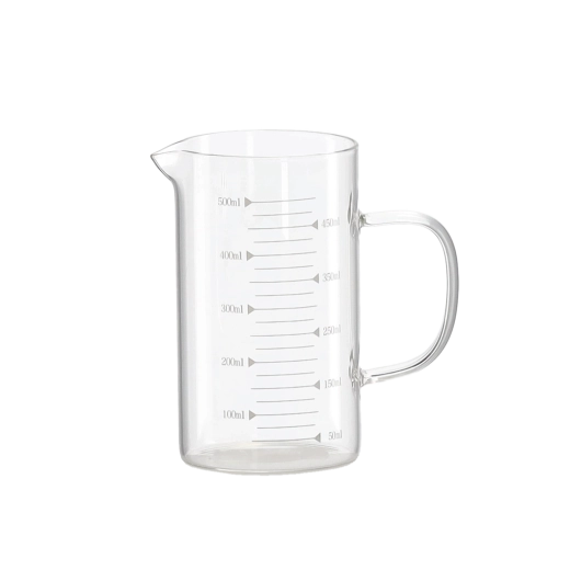 Steklen vrč z merilno skalo 0,5 l