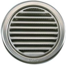 Prezračevalna rešetka z mrežico, premer 110 mm, nerjaveče jeklo