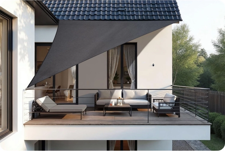 Stilna senca za balkon, teraso in vrt