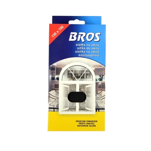 Mreža proti žuželkam za okno 130 × 150 cm BROS, črna