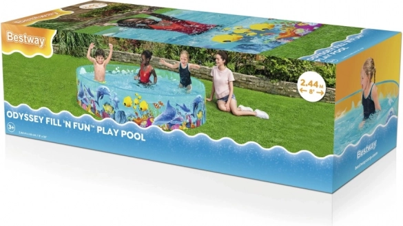 Otroški raztegljivi bazen BESTWAY 244 × 46 cm z morskim motivom