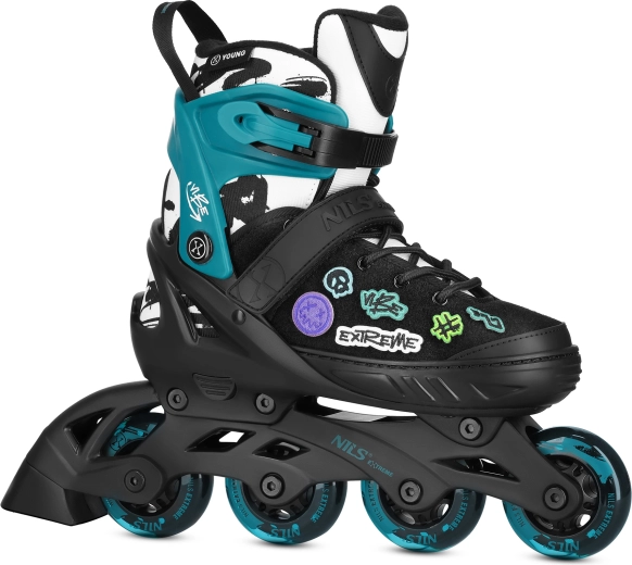In-line rolerji NILS Extreme Vibe turkizni – M (37–40)