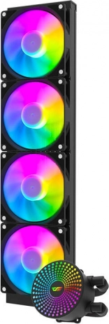 Vodno hlajenje z RGB osvetlitvijo Darkflash DC480 črno