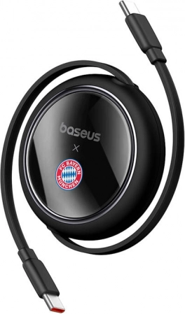 Vlečni USB‑C kabel 100 W BASEUS Free2Pull – FC BAYERN Edition, črn