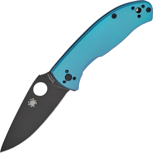 Zložljivi nož Spyderco Tenacious Blue, titanski ročaj, črno rezilo 8,5 cm