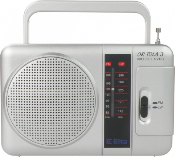 Prenosni radio ELLRA Tola srebrn