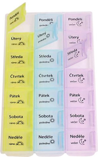 Razdelilnik zdravil za 7 dni TORO – jutro, poldne, večer