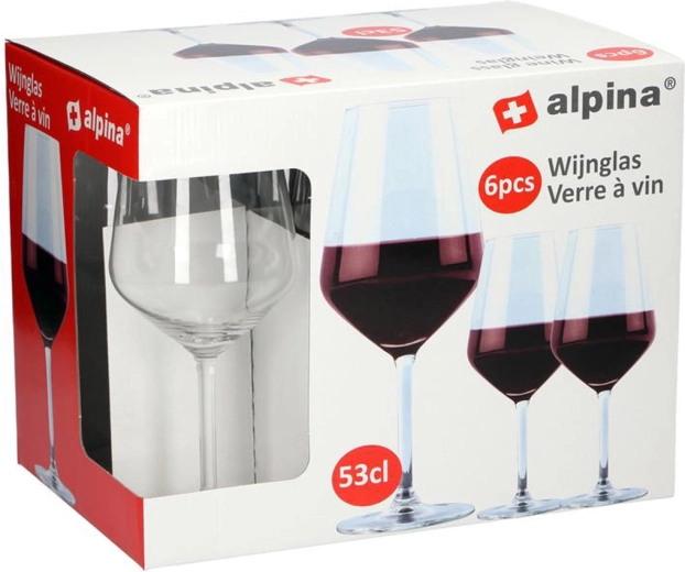 Kozarci za rdeče vino Alpina 530 ml (6 kosov)