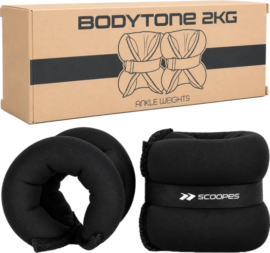 Uteži za zapestja BodyTone 2 kg, črne