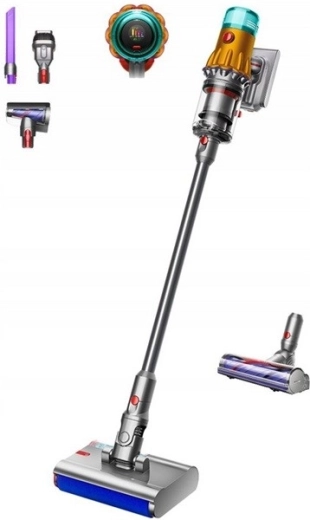 Dyson V12s Detect Slim Submarine brezžični pokončni sesalnik rumen/nikelj