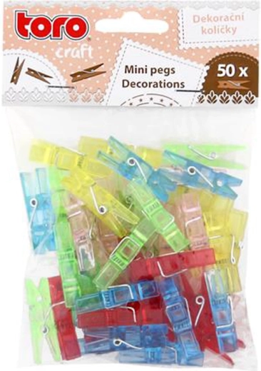 Plastični mini sponki TORO 50 kos