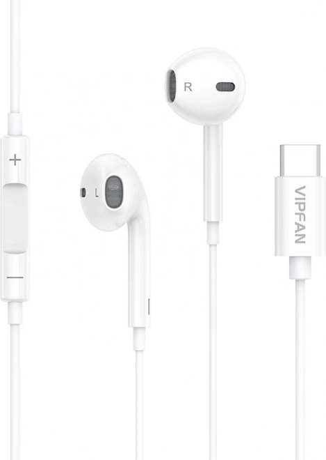 Vipfan M14 USB-C žična slušalka bela