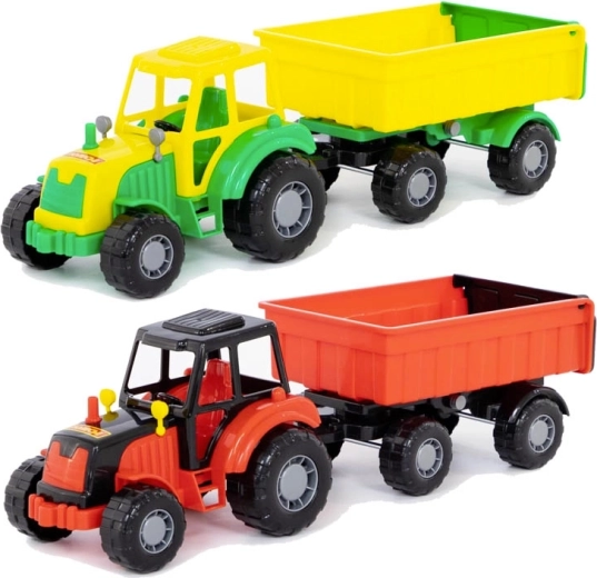 Plastični traktor s prikolico za otroke