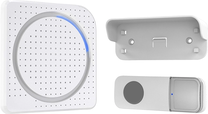 Solight wireless battery-powered doorbell with a range of 200 m, white