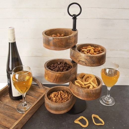 Pet vrtljivih skled za učinkovito serviranje