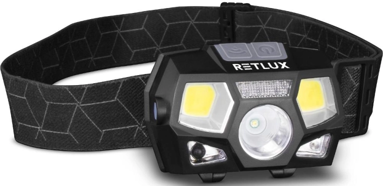 RETLUX Rechargeable Headlamp with Motion Sensor