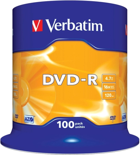 Verbatim DVD-R Matt Silver 4,7 GB 16x – 100 kosov