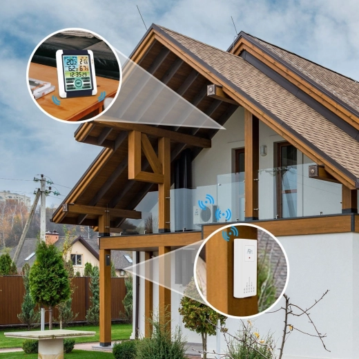 Indoor and outdoor measurement thanks to the outdoor sensor